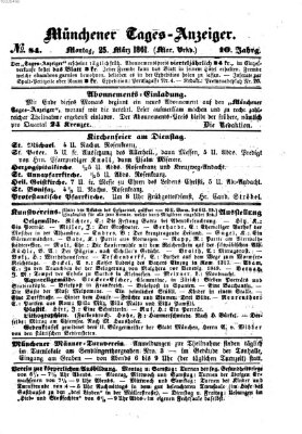 Münchener Tages-Anzeiger Montag 25. März 1861