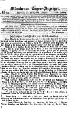 Münchener Tages-Anzeiger Mittwoch 27. März 1861