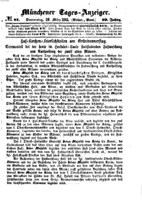 Münchener Tages-Anzeiger Donnerstag 28. März 1861