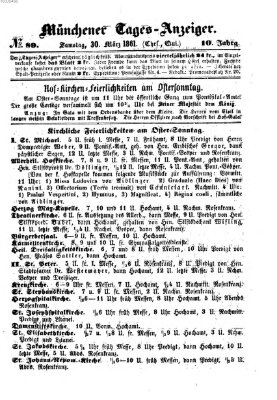 Münchener Tages-Anzeiger Samstag 30. März 1861