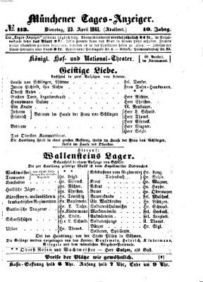 Münchener Tages-Anzeiger Dienstag 23. April 1861