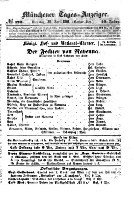 Münchener Tages-Anzeiger Dienstag 30. April 1861