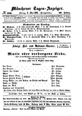 Münchener Tages-Anzeiger Freitag 3. Mai 1861