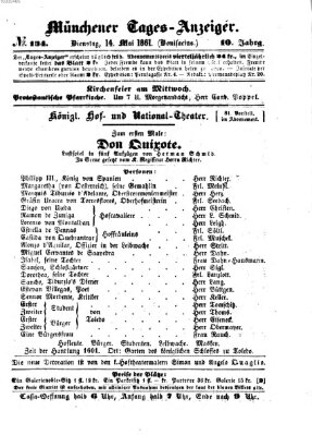 Münchener Tages-Anzeiger Dienstag 14. Mai 1861