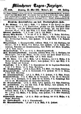 Münchener Tages-Anzeiger Samstag 25. Mai 1861