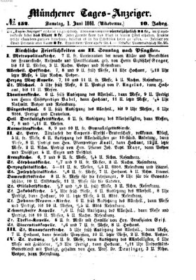 Münchener Tages-Anzeiger Samstag 1. Juni 1861