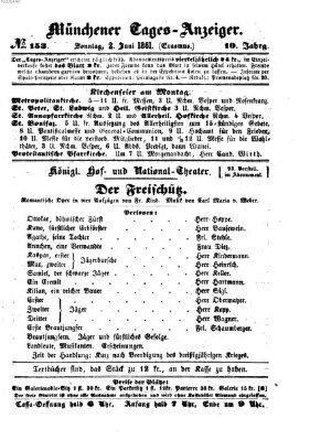 Münchener Tages-Anzeiger Sonntag 2. Juni 1861