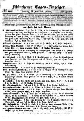 Münchener Tages-Anzeiger Samstag 15. Juni 1861