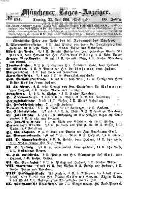 Münchener Tages-Anzeiger Sonntag 23. Juni 1861