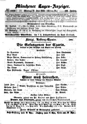 Münchener Tages-Anzeiger Montag 8. Juli 1861