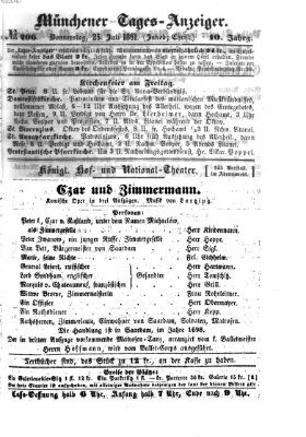 Münchener Tages-Anzeiger Donnerstag 25. Juli 1861