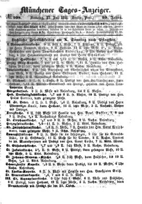 Münchener Tages-Anzeiger Samstag 27. Juli 1861