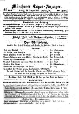 Münchener Tages-Anzeiger Freitag 23. August 1861