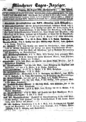 Münchener Tages-Anzeiger Samstag 24. August 1861