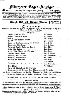 Münchener Tages-Anzeiger Sonntag 25. August 1861