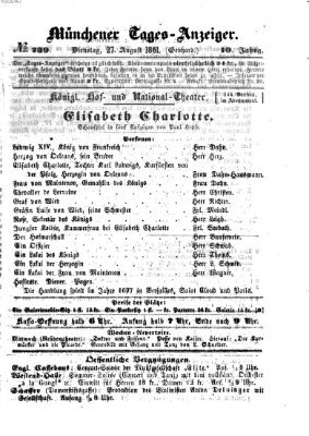 Münchener Tages-Anzeiger Dienstag 27. August 1861