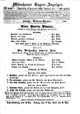 Münchener Tages-Anzeiger Mittwoch 4. September 1861