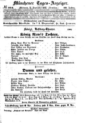 Münchener Tages-Anzeiger Mittwoch 11. September 1861