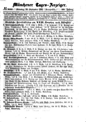 Münchener Tages-Anzeiger Samstag 14. September 1861