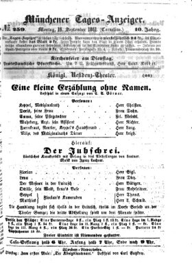 Münchener Tages-Anzeiger Montag 16. September 1861