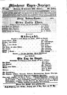 Münchener Tages-Anzeiger Mittwoch 18. September 1861