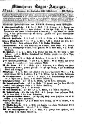 Münchener Tages-Anzeiger Samstag 21. September 1861