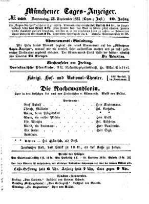 Münchener Tages-Anzeiger Donnerstag 26. September 1861