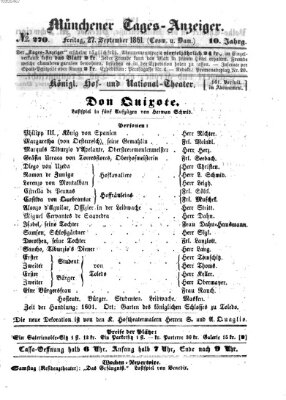 Münchener Tages-Anzeiger Freitag 27. September 1861