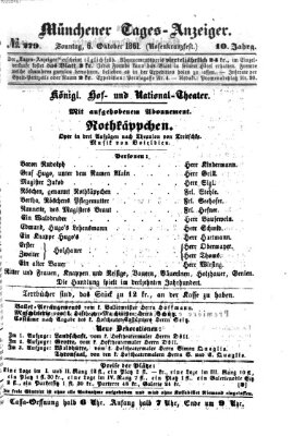 Münchener Tages-Anzeiger Sonntag 6. Oktober 1861