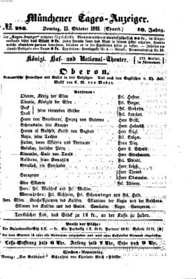 Münchener Tages-Anzeiger Sonntag 13. Oktober 1861