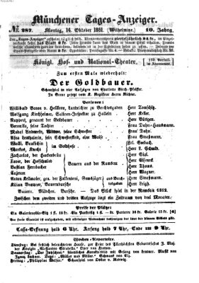 Münchener Tages-Anzeiger Montag 14. Oktober 1861