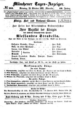 Münchener Tages-Anzeiger Dienstag 15. Oktober 1861