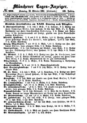 Münchener Tages-Anzeiger Samstag 19. Oktober 1861