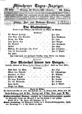 Münchener Tages-Anzeiger Dienstag 22. Oktober 1861