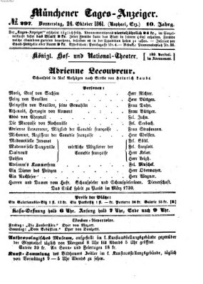 Münchener Tages-Anzeiger Donnerstag 24. Oktober 1861