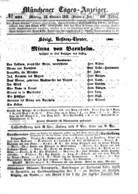 Münchener Tages-Anzeiger Montag 28. Oktober 1861