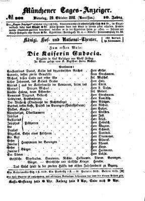 Münchener Tages-Anzeiger Dienstag 29. Oktober 1861