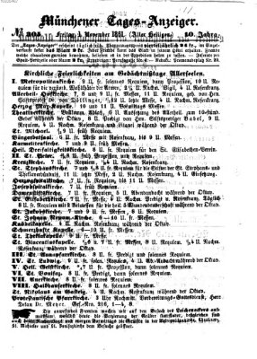 Münchener Tages-Anzeiger Freitag 1. November 1861