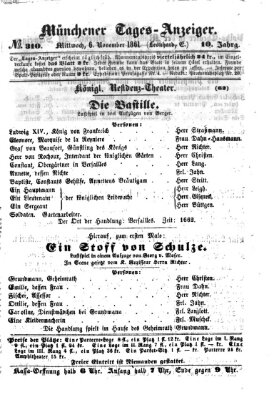 Münchener Tages-Anzeiger Mittwoch 6. November 1861