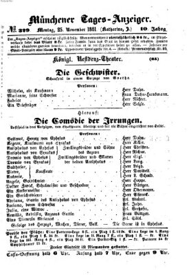 Münchener Tages-Anzeiger Montag 25. November 1861