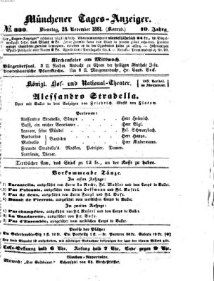 Münchener Tages-Anzeiger Dienstag 26. November 1861