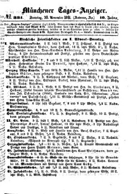 Münchener Tages-Anzeiger Samstag 30. November 1861