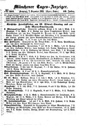 Münchener Tages-Anzeiger Samstag 7. Dezember 1861