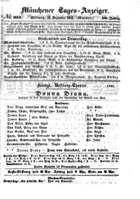 Münchener Tages-Anzeiger Mittwoch 18. Dezember 1861