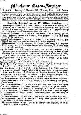 Münchener Tages-Anzeiger Samstag 21. Dezember 1861