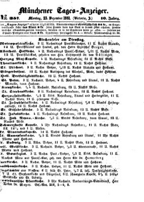 Münchener Tages-Anzeiger Montag 23. Dezember 1861