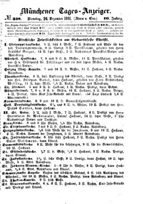 Münchener Tages-Anzeiger Dienstag 24. Dezember 1861