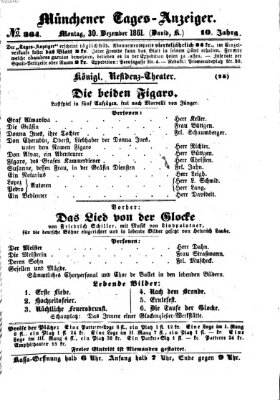 Münchener Tages-Anzeiger Montag 30. Dezember 1861