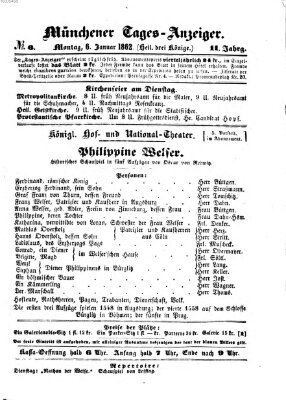 Münchener Tages-Anzeiger Montag 6. Januar 1862