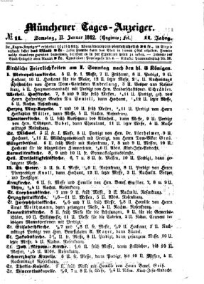 Münchener Tages-Anzeiger Samstag 11. Januar 1862